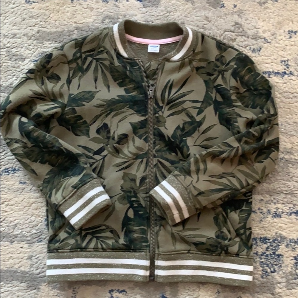 Old Navy Bomber jacket sweatshirt. Girls Sz S
